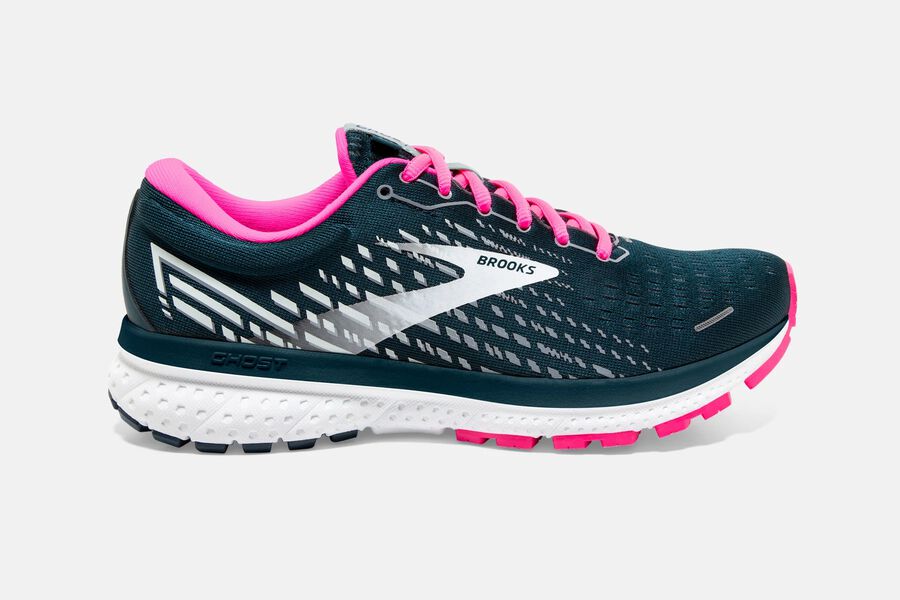 Tenis Corrida Brooks Ghost 13 Feminino Brasil - Pretas/Rosa 0683274-JS